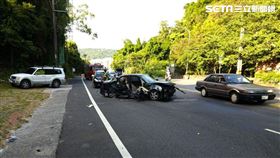 台中8旬爺載妻就醫自撞釀1死／翻攝畫面