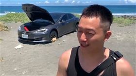 海邊,沙灘,台東,刁車,特斯拉