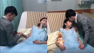 癌末女穿禮服曝心願：想再見媽媽一面