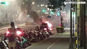 台北,瑪莎拉蒂,起火,刺青男（圖／民眾提供）