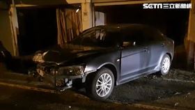 花蓮,車禍,玉里,衝撞,廢棄民宅（圖／翻攝畫面）