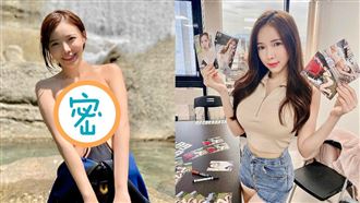 美女「胸」狠泛舟　救生衣包不住二奶