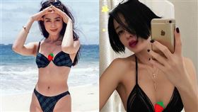 孫佳君。（左圖／翻攝自IMDB、右圖／翻攝自孫佳君微博）