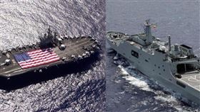 美中軍艦合成圖