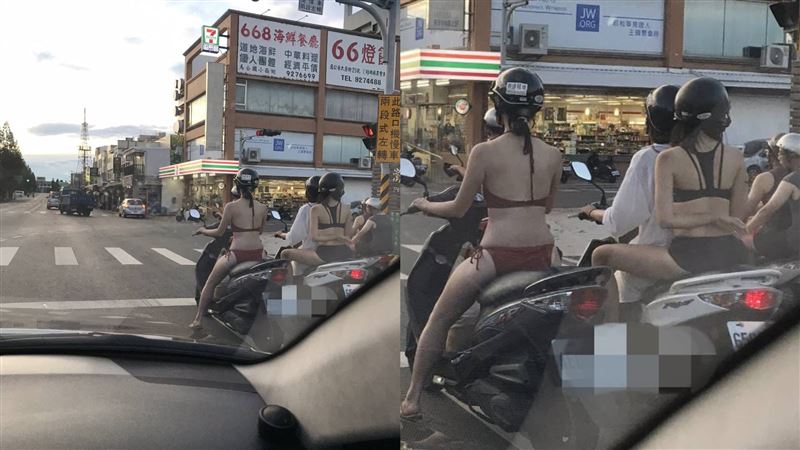 比基妹騎車遊澎湖！網嗨爆：快點超車