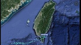 北京大學海洋研究院的「南海戰略態勢感知計劃」平台披露美軍機穿越恆春半島航機（圖／翻攝SCS Probing Initiative推特）