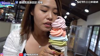 彰化6層巨大霜淇淋　妙尬脆皮泡芙