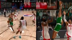 NBA／狂！矮個菜鳥飛扣哈登＋威少
NBA,休士頓火箭,James Harden,Russell Westbrook,Carsen Edwards
翻攝自推特