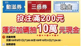 運彩推出加碼抽現金活動。（圖／台灣運彩提供）