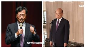 請辭獲准的第一金控暨第一銀行董事長廖燦昌，行政院長蘇貞昌。（組合圖／資料照，記者黎冠志攝影）