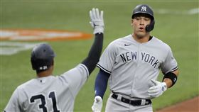▲賈吉（Aaron Judge）敲出逆轉3分彈。（圖／美聯社／達志影像）