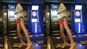 飛鏢妹秀專業射姿！逆天長腿一露　網嗨爆：放大調亮有驚喜。（圖／翻攝自爆廢公社公開版）