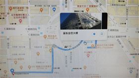 ▲根據Google地圖顯示，台新金控大樓最近的彩券行，還真的是要步行超過5分鐘的彩盈寶彩券商行。（圖／翻攝自Google地圖）