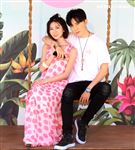 唐禹哲、蔡黃汝頂著豔陽出席柯夢波丹夏日比基尼派對。（記者邱榮吉/攝影）