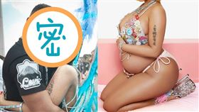 妮姬米娜日前貼出多張懷孕照。（圖／翻攝Nicki Minaj IG）