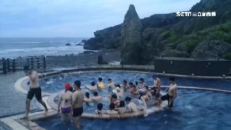 十級陣風襲綠島　遊客仍朝日溫泉泡湯
