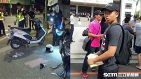 警楊庭豪騎車執勤鳴笛過路口 遭無照未成年撞飛命危