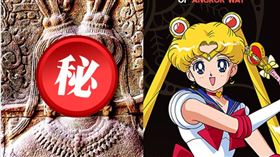 近來，有遊客意外發現，柬埔寨吳哥窟一處仙女浮雕圖，竟神似日本知名人氣動漫《美少女戰士》女主角月野兔。（圖擷取自臉書＿Asian SEA Story）