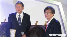 ▲台灣棒球名人堂揭碑儀式，吳明捷、李憲宗、莊勝雄與郭泰源。（圖／記者蕭保祥攝影）