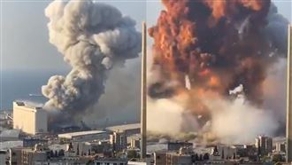 黎巴嫩首都大爆炸　驚悚畫面曝