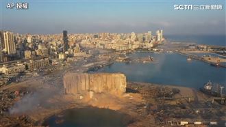 碼頭被炸出隕石坑　黎巴嫩空拍慘況曝