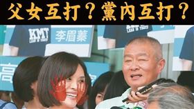臉好腫！李眉蓁明開反貪記者會，網酸：父女互打、黨內互打（圖／翻攝只是堵藍臉書粉專）