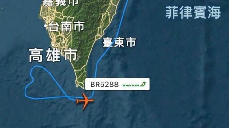 獨／長榮繞台飛行　機長航線乘客大嗨