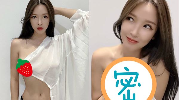 豪乳正妹裡面沒穿　一彎腰裸乳全掉出