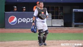 ▲富邦悍將捕手張進德。（圖／記者劉彥池攝影）