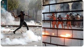 ▲貝魯特街頭抗議愈演愈烈。（圖／翻攝自推特）