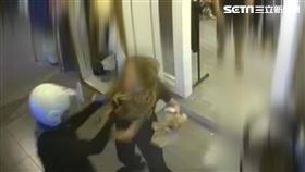 不爽2樓難找？外送員爆氣揮拳揍女客（圖／翻攝畫面）