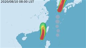 6號颱來勢洶洶，氣象局表示兩大地區被列為警戒區域！（圖／翻攝自氣象局）