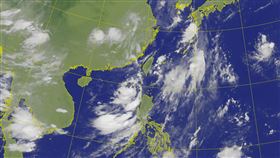 米克拉颱風生成台灣衛星雲圖。（圖／翻攝自氣象局網站）