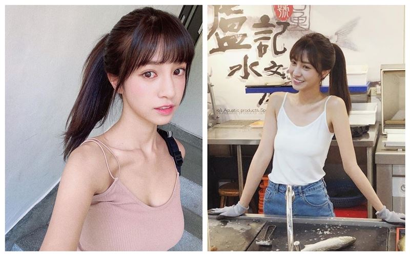 「最美魚販」是她　細肩帶殺魚胸胸的