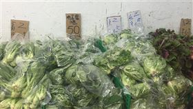 颱風米克拉未登陸　葉菜批發均價仍漲颱風米克拉暴風圈從台灣擦邊而過，雖未登陸本島，農委會11日官網仍顯示葉菜類在台北果菜批發市場交易均價比1日漲了4成，不過目前菜市場仍有促銷可買。中央社記者楊淑閔攝　109年8月11日