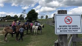 疫情期間  馬場生意最早重啟馬場是加拿大安大略省第一階段重開企業之一，騎馬這樣的戶外活動，在疫情期間是公認比較安心的選擇。中央社記者胡玉立鄂克斯橋攝  109年8月12日