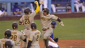 ▲聖地牙哥教士強打Manny Machado擊出生涯第10支滿貫全壘打。（圖／美聯社／達志影像）