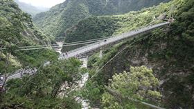 太魯閣國家公園山月吊橋正式啟用太魯閣國家公園最新景點山月吊橋，12日正式啟用，試營運期間每天開放4梯次共800人，採網路預約報名。中央社記者張祈攝  109年8月12日