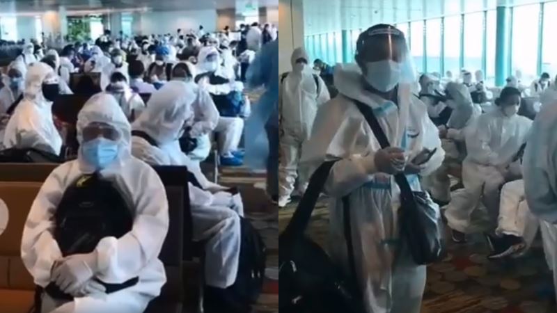 新加坡往中國…機場候機室畫面網看傻