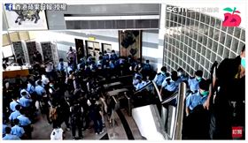 蘋果大樓遭警方突襲搜索（圖／香港蘋果日報授權）