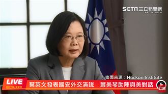 無懼中國威脅!小英華府智庫演說全文