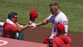 ▲楚奧特（Mike Trout）敲出本季第8轟。（圖／美聯社／達志影像）