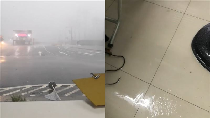 雷雨如颱風過境！高雄妹嚇壞：又淹啦