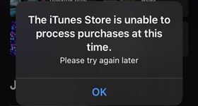 iTunes Store目前無法處理購買。圖／翻攝自@da_ni_ella twitter
