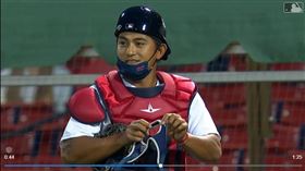 ▲林子偉上場蹲捕，大聯盟生涯首次。（圖／翻攝自MLB官網）