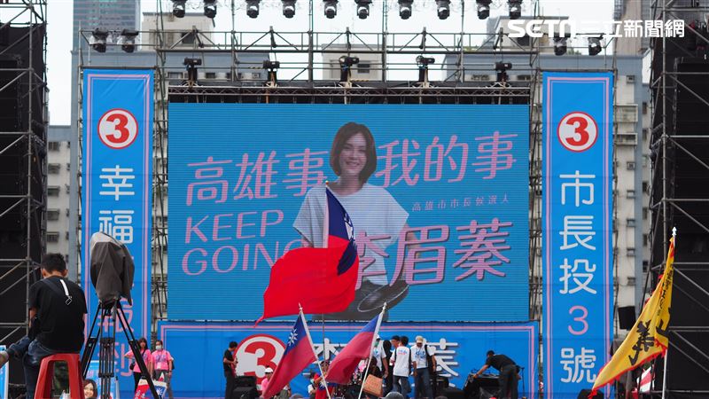 李眉蓁選前最後一搏　蜂擁5萬鐵藍軍