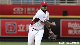▲樂天桃猿先發投手霸能。（圖／記者劉彥池攝影）