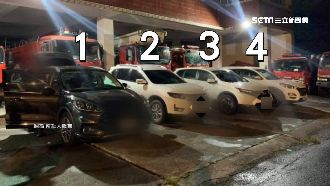 志工賞車約消防隊　4休旅車擋消防車