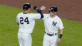 洋基Gary Sanchez開轟。（圖／美聯社／達志影像）