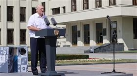 白俄羅斯總統魯卡申柯16日對群眾發表演說。（圖／翻攝自白俄羅斯總統官方網頁president.gov.by）
